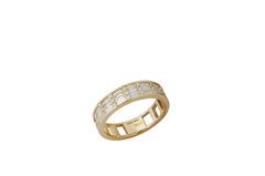 Classic Diamond Cigar Band 3 Ring in 18K Gold Settings