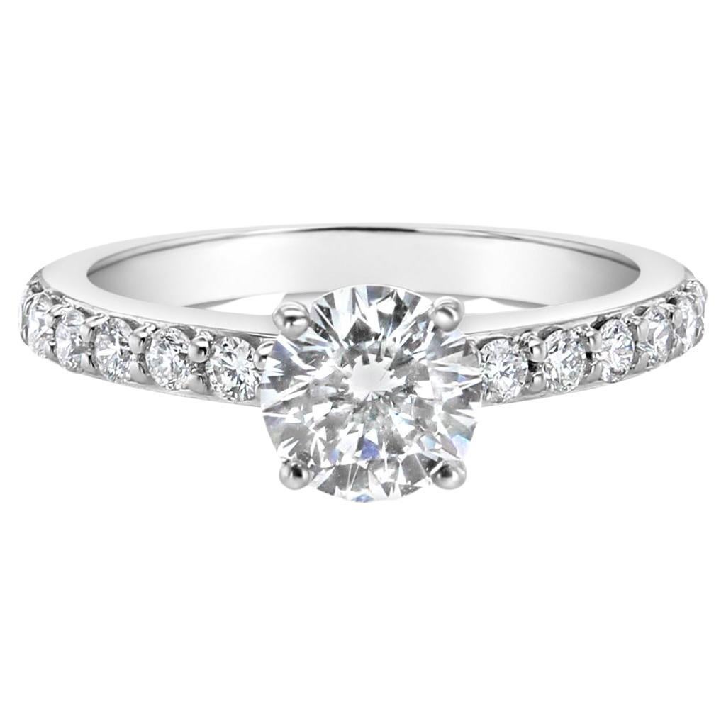 Classic Diamond Engagement Ring 14k White Gold