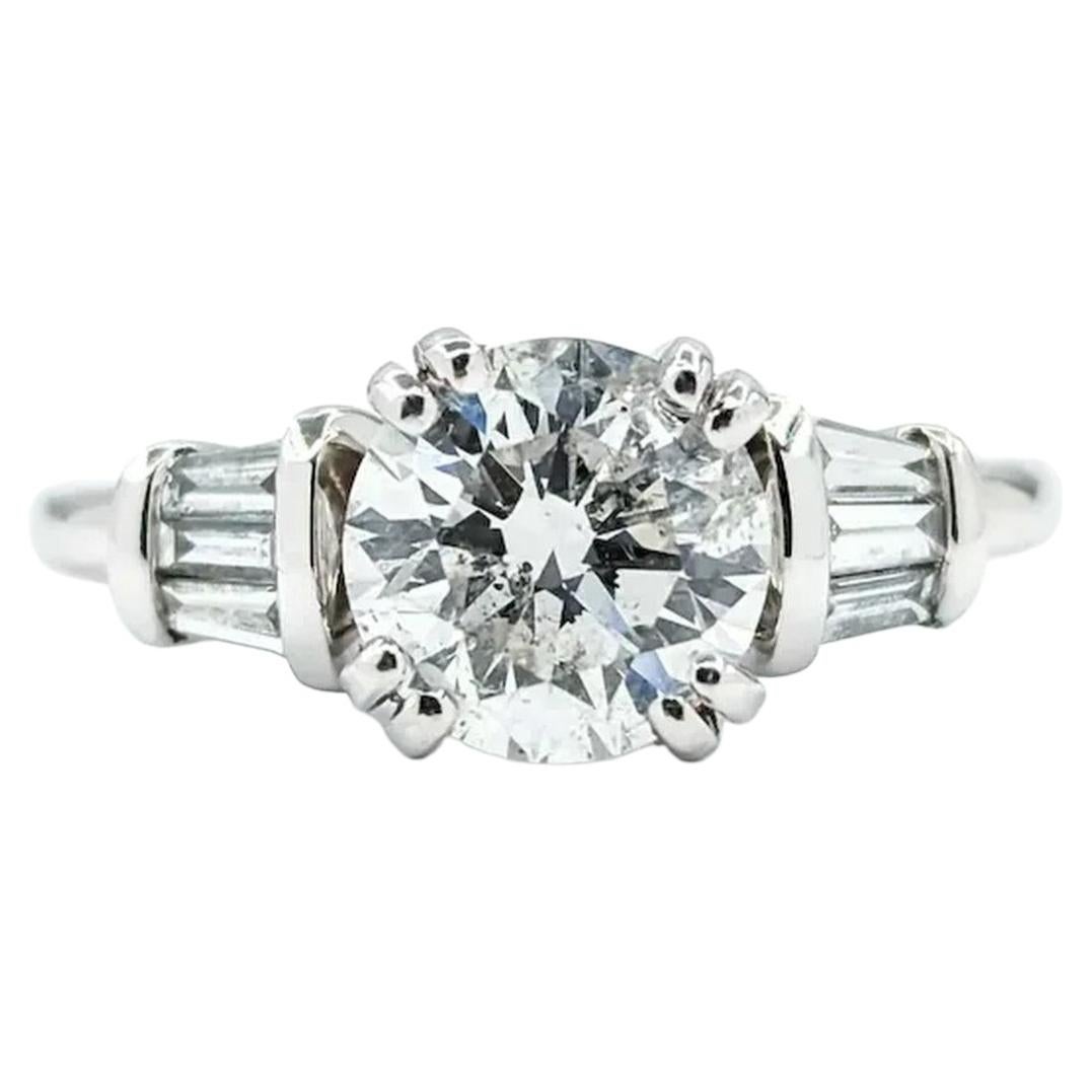 Classic Diamond Engagement Ring in 14k White Gold
