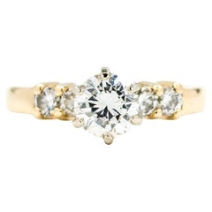 Classic Diamond Engagement Ring in 14k Yellow Gold