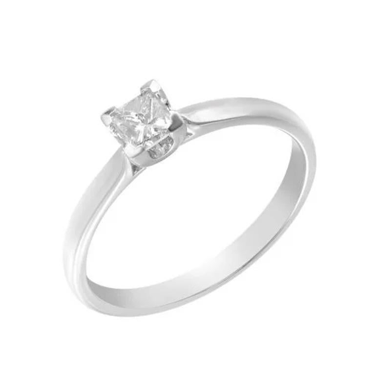 Round Cut Classic  Diamond GIA White 14k Gold Ring  for Her For Sale