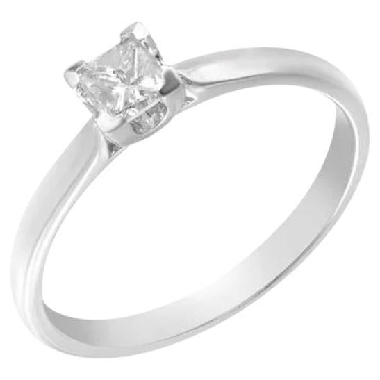 Classic  Diamond GIA White 14k Gold Ring  for Her For Sale