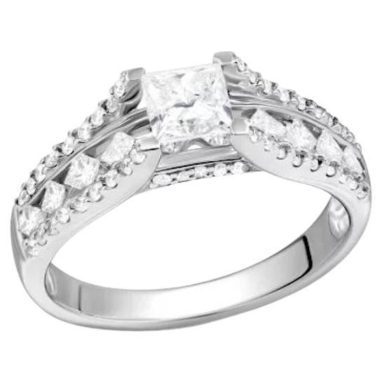 Classic Diamond GIA White 14k Gold Ring  for Her For Sale