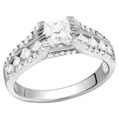 Classic Diamond GIA White 14k Gold Ring  for Her