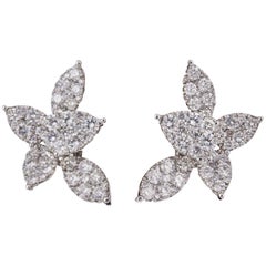 Classic Diamant-Gold-Cluster-Ohrringe