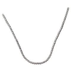 Classic Diamond Gold Tennis Necklace