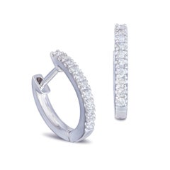 Classic Diamond Lever-Back Earring 18k White Gold Diamond for Her