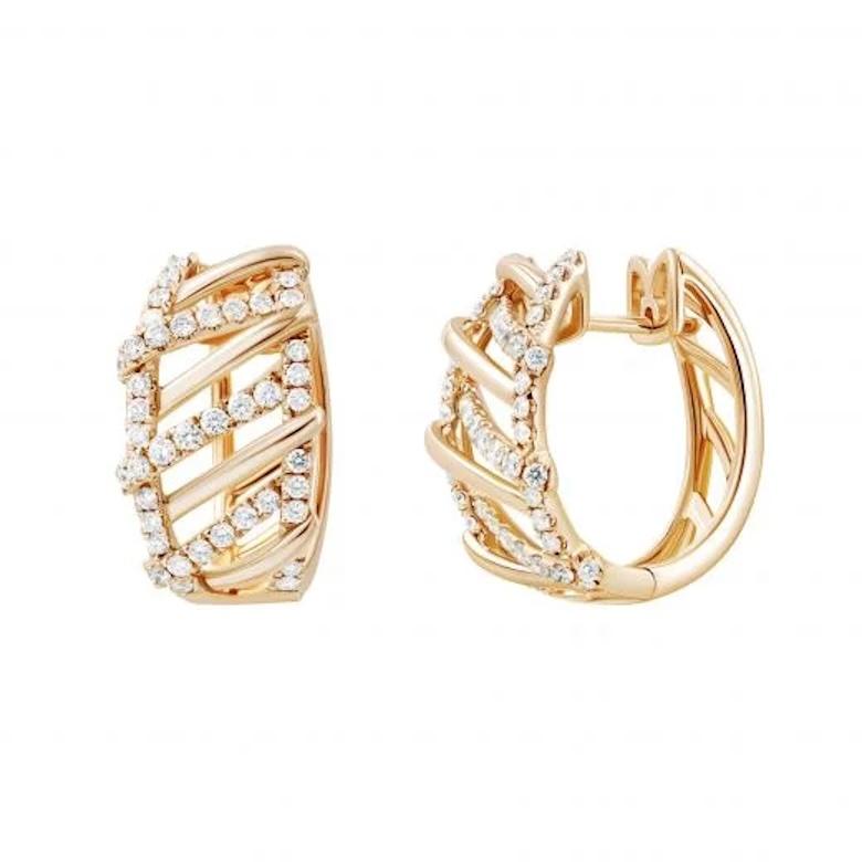 Classic Diamond Lever-Back Earrings 14K White Gold for Her In New Condition For Sale In Genève, GE