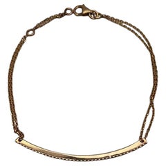 Classic Diamond Line Bar Statement 18K Gold Kette Minimalistisch Zierlich Armband