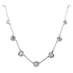 Used Classic Diamond Necklace in 18 Karat White Gold
