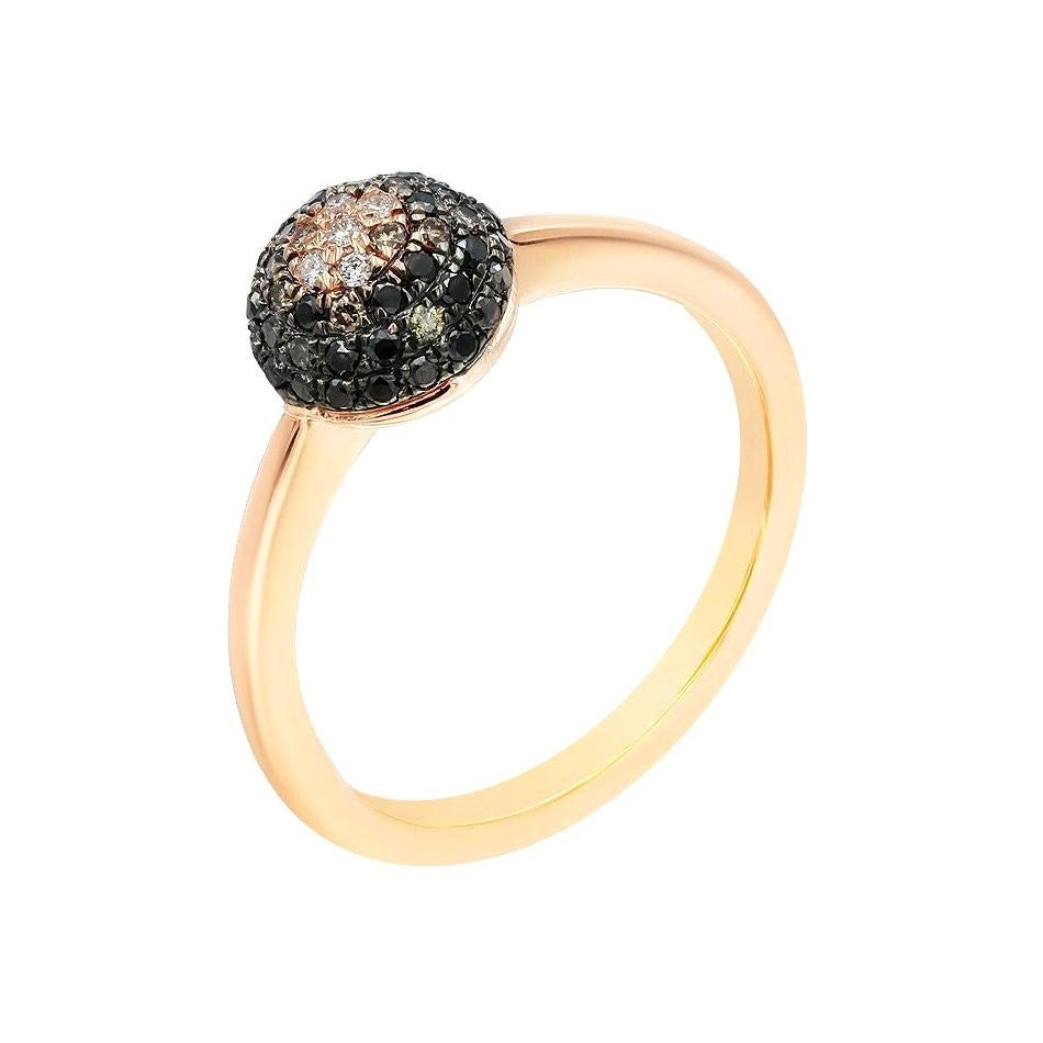 For Sale:  Classic Diamond Pink Gold Ring