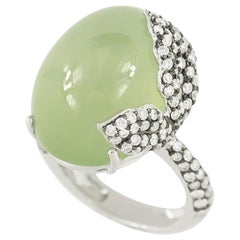 Weißer beeindruckender Diamant-Prenit-Ring für Sie