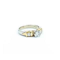 Classic Diamond Ring in 14k Two-Tone Gold