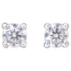 Used Classic Diamond Stud Earrings in 18ct White Gold