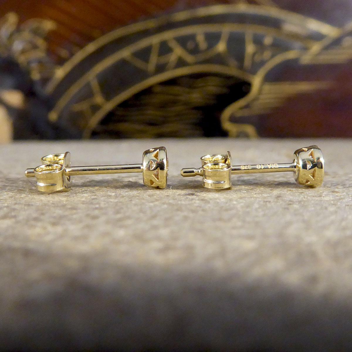 9ct gold and diamond earrings