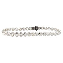 Bracelet tennis classique en or blanc 14k avec diamants