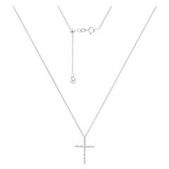 Classic Diamond White 14k Gold Halskette für Sie
