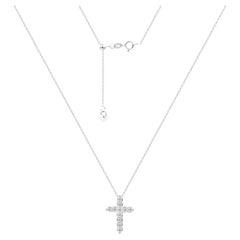 Classic Diamond White 14k Gold Necklace for Her