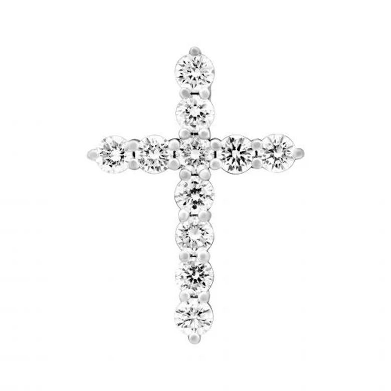 Taglio baguette Ciondolo classico in oro bianco 14k con diamante per lei in vendita