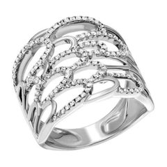 Anillo Clásico Diamante Blanco Oro 18k  para Ella