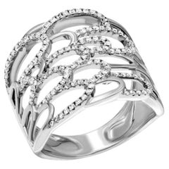 Klassischer Diamant Weiß 18k Gold Ring  für sie