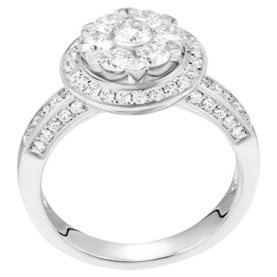 Classic Diamond White 18K Gold Stud Dangle Earrings for Her For Sale 1