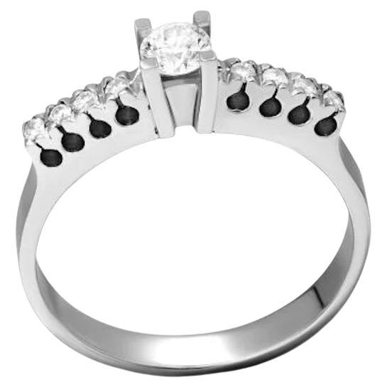 Classic Diamond White Gold Ring For Her