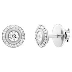 Boucles d'oreilles classiques en or blanc et diamants pour elle