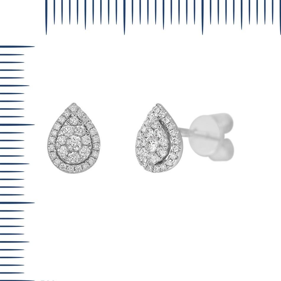 Earrings White Gold 14 K (Matching Ring Available)

Diamond 56-RND-0,3-G/VS2A 
Diamond 2-RND-0,08-G/VS1A

Weight 2.31 grams

With a heritage of ancient fine Swiss jewelry traditions, NATKINA is a Geneva based jewellery brand, which creates modern