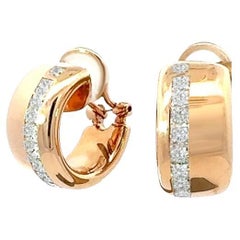 Klappbrisur-Ohrringe mit Diamant