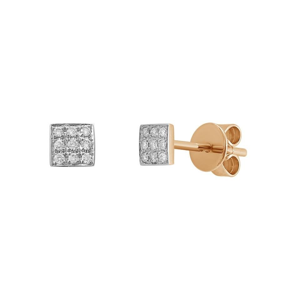 Modern Classic Diamond Yellow Gold Earrings For Sale