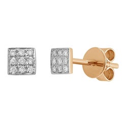 Classic Diamond Yellow Gold Earrings