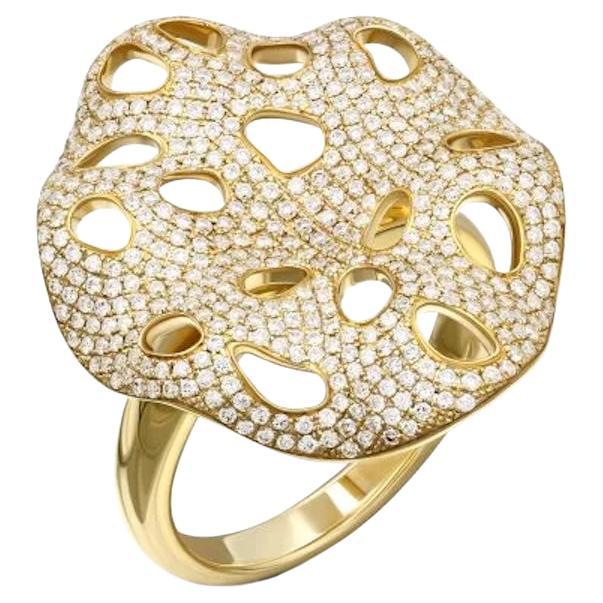 Classic Diamond Yellow Gold Exclusive Ring For Sale