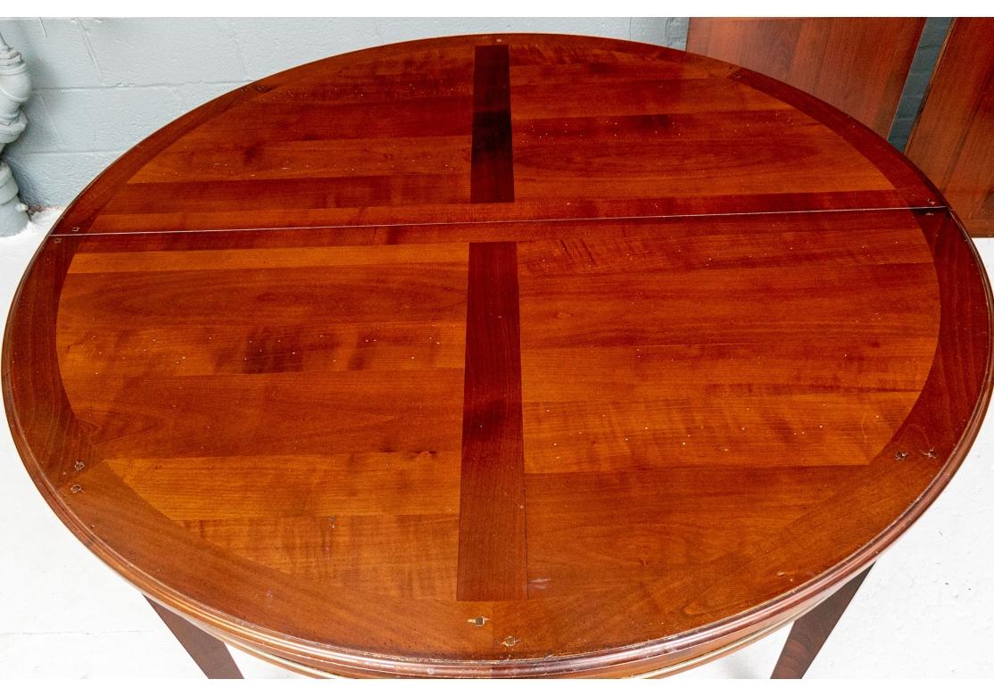 Classic Directoire Style Round Banded And Inlaid Extension Banquet Table  For Sale 3