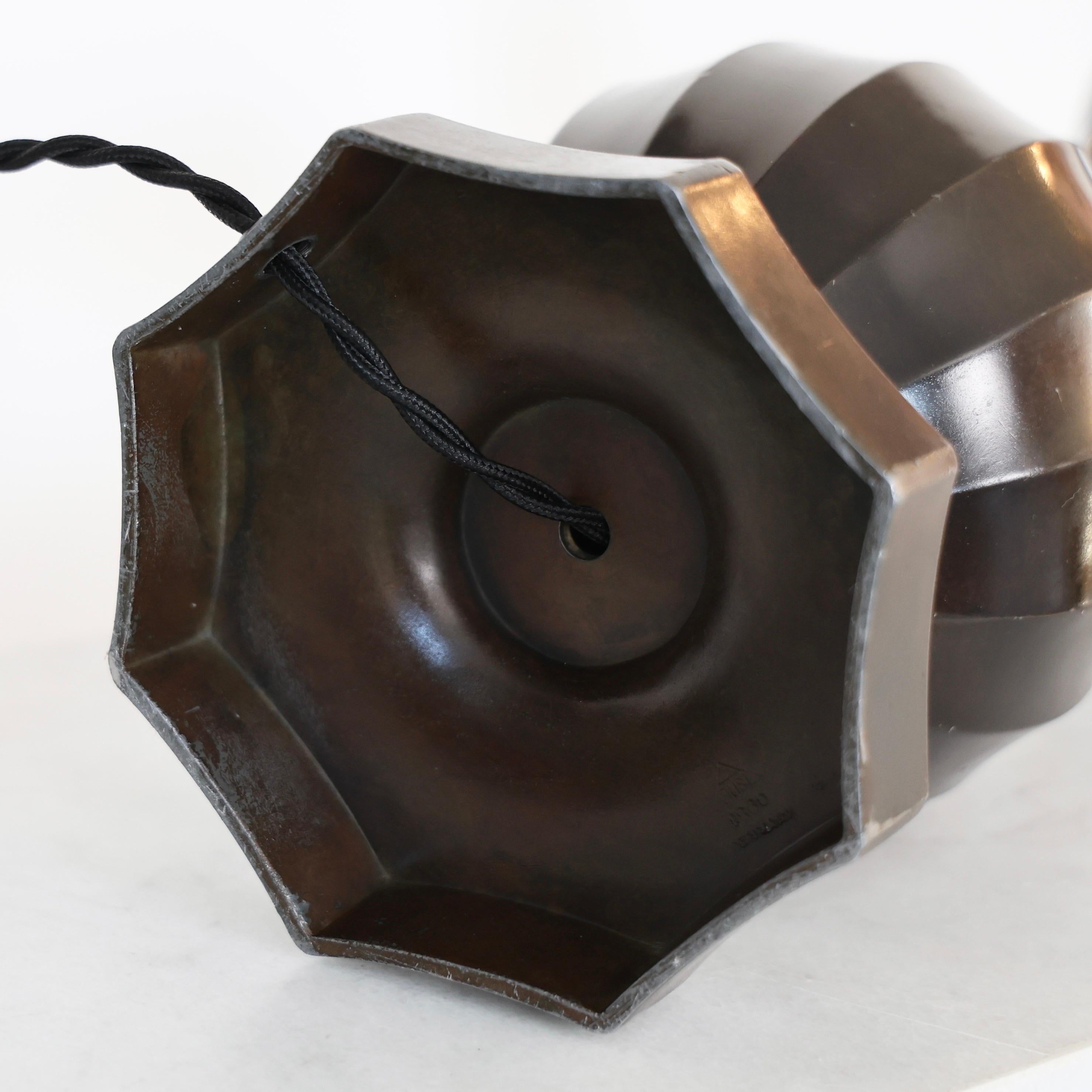 Classic Diskometal Table Lamp by Just Andersen, 1930s, Denmark For Sale 3