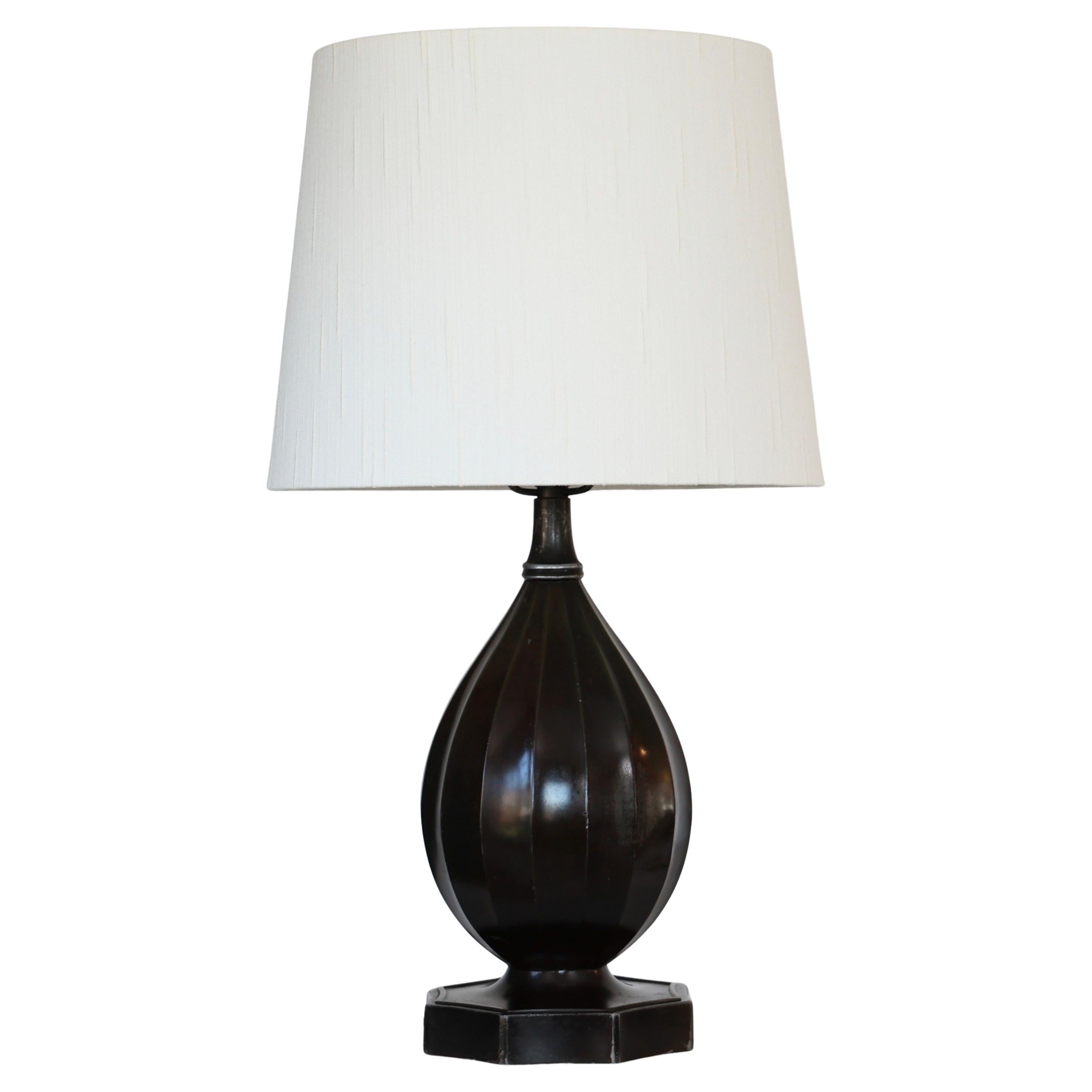 Lampe de table Classic Diskometal de Just Andersen, années 1930, Danemark