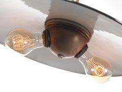 Classic Double Benjamin Green over white Porcelain Pendent.