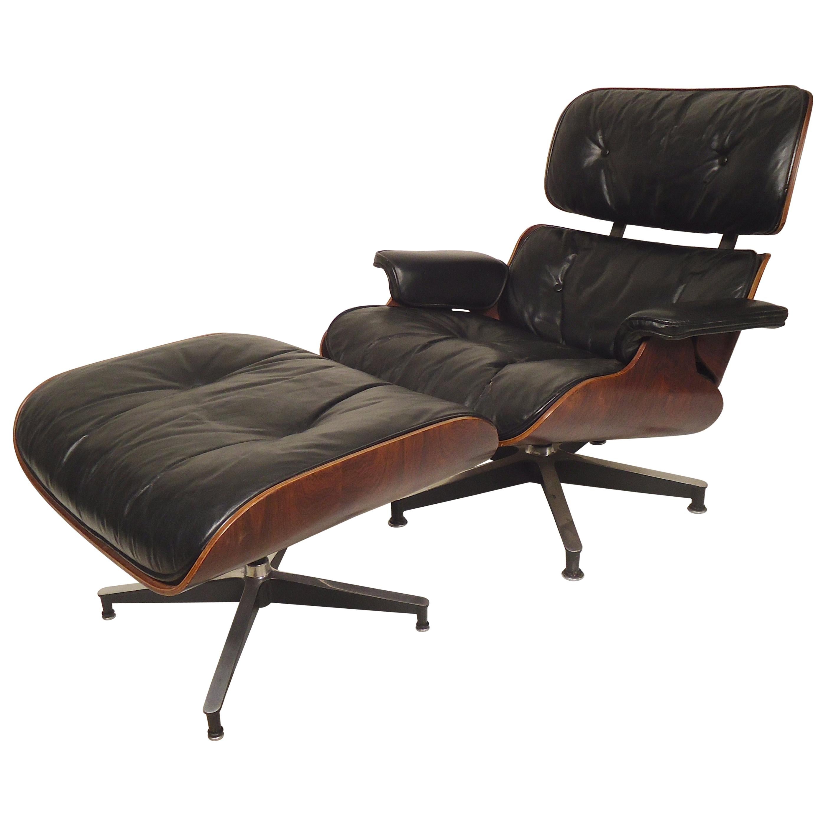 Classic Eames Chair and Ottoman for Herman Miller