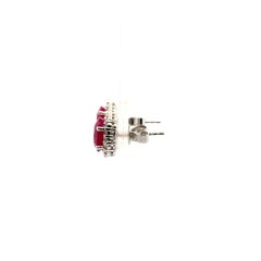 Pendientes clásicos con rubíes y diamantes para ella