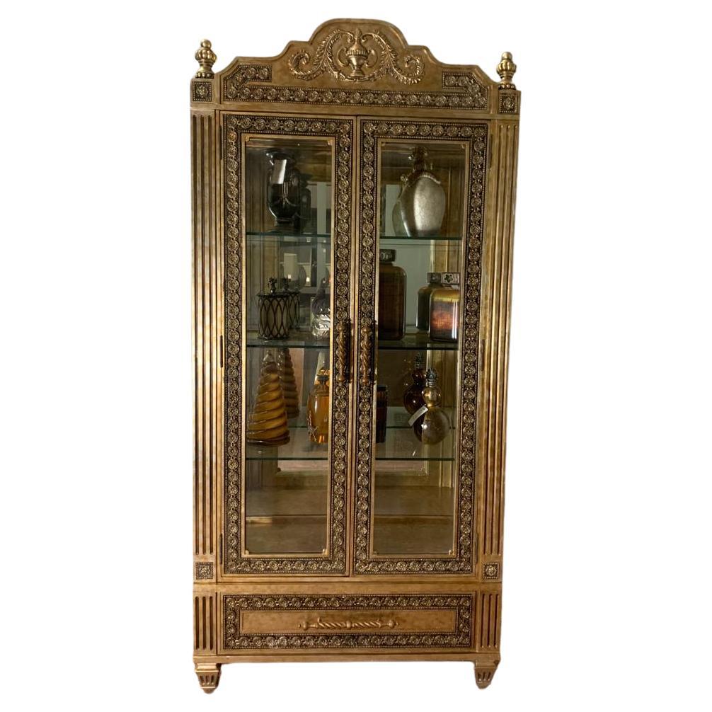 Classic Eclectic Gold Showcase from Lam Lee Group, 1990s For Sale