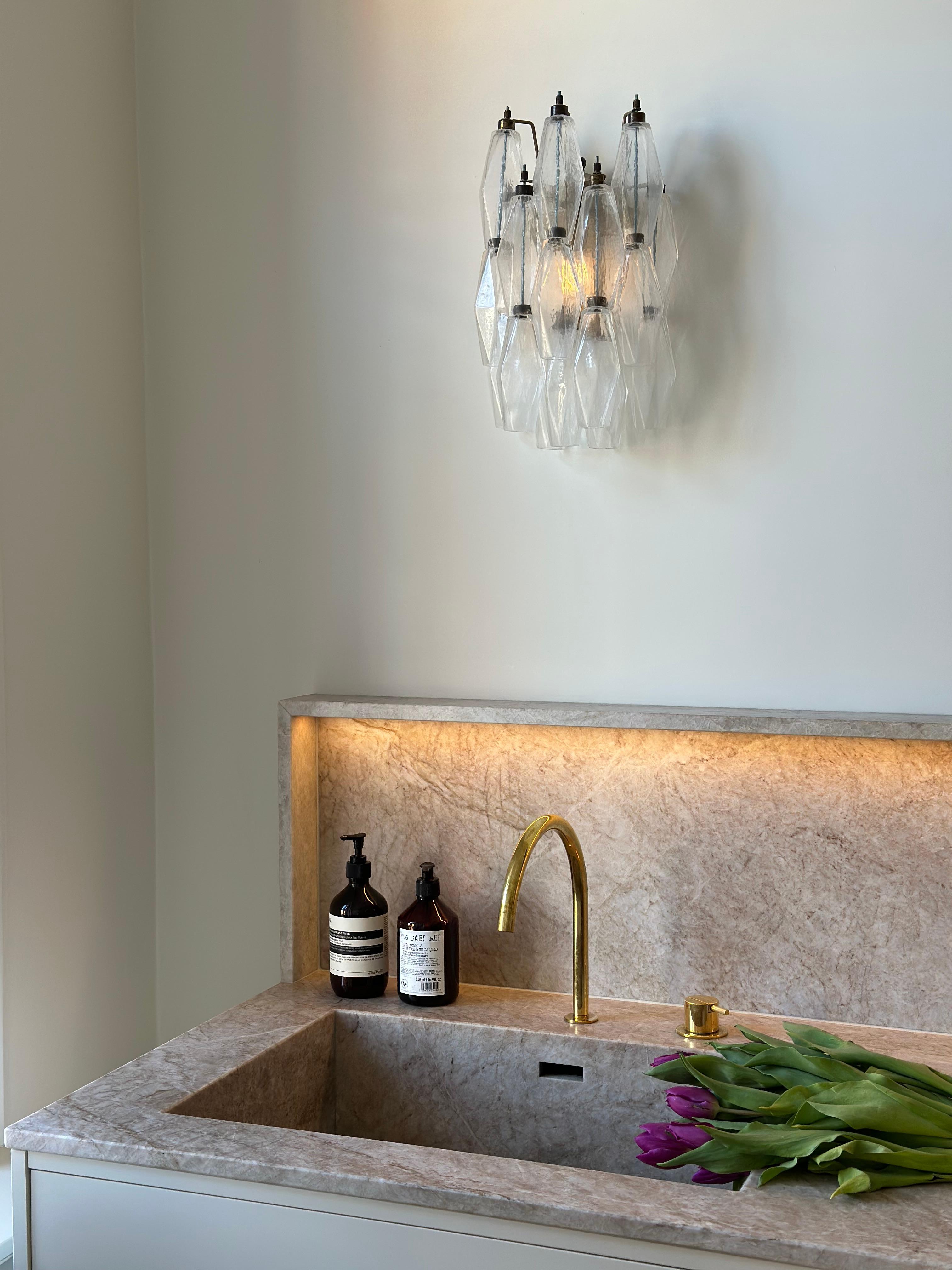 Scontrino da parete classico ed elegante di Murano - Vetro trasparente In condizioni ottime in vendita a Bromma, SE