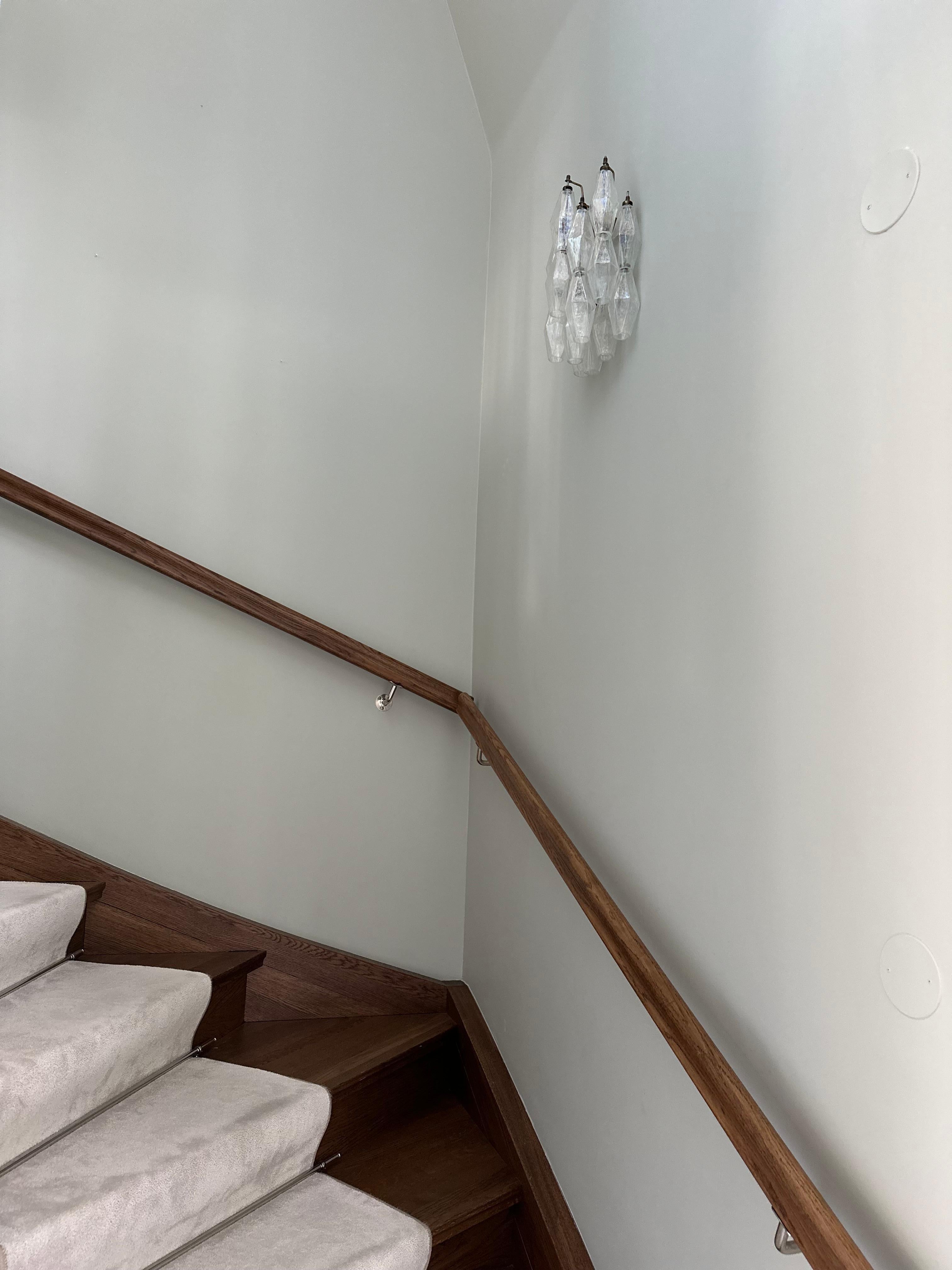 Scontrino da parete classico ed elegante di Murano - Vetro trasparente in vendita 3