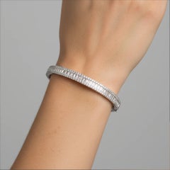 Classic Ember 14K (or 18k upon request) Yellow Gold Diamond Bangle bracelet