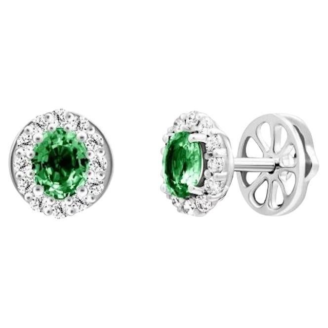 
Necklace 14K White Gold (Matching Earrings Available) 

Diamond 12-RD-0,08 ct

Emerald 1-0,13 ct

Weight 1,67 grams
Size 45 cm

With a heritage of ancient fine Swiss jewelry traditions, NATKINA is a Geneva based jewellery brand, which creates