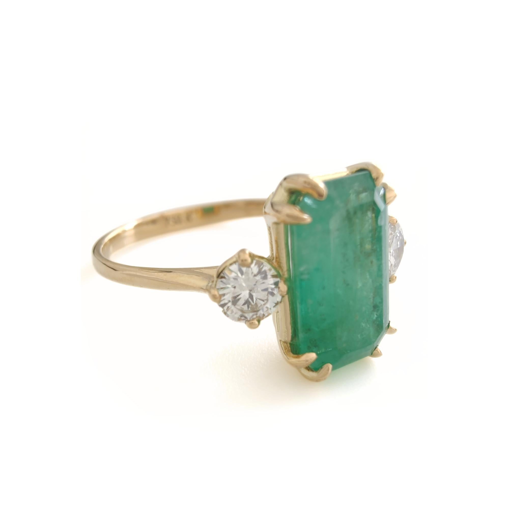 Classic Emerald Damen Verlobungsring 18K, 1,99ct Smaragd, 0,27ct Diamanten 2