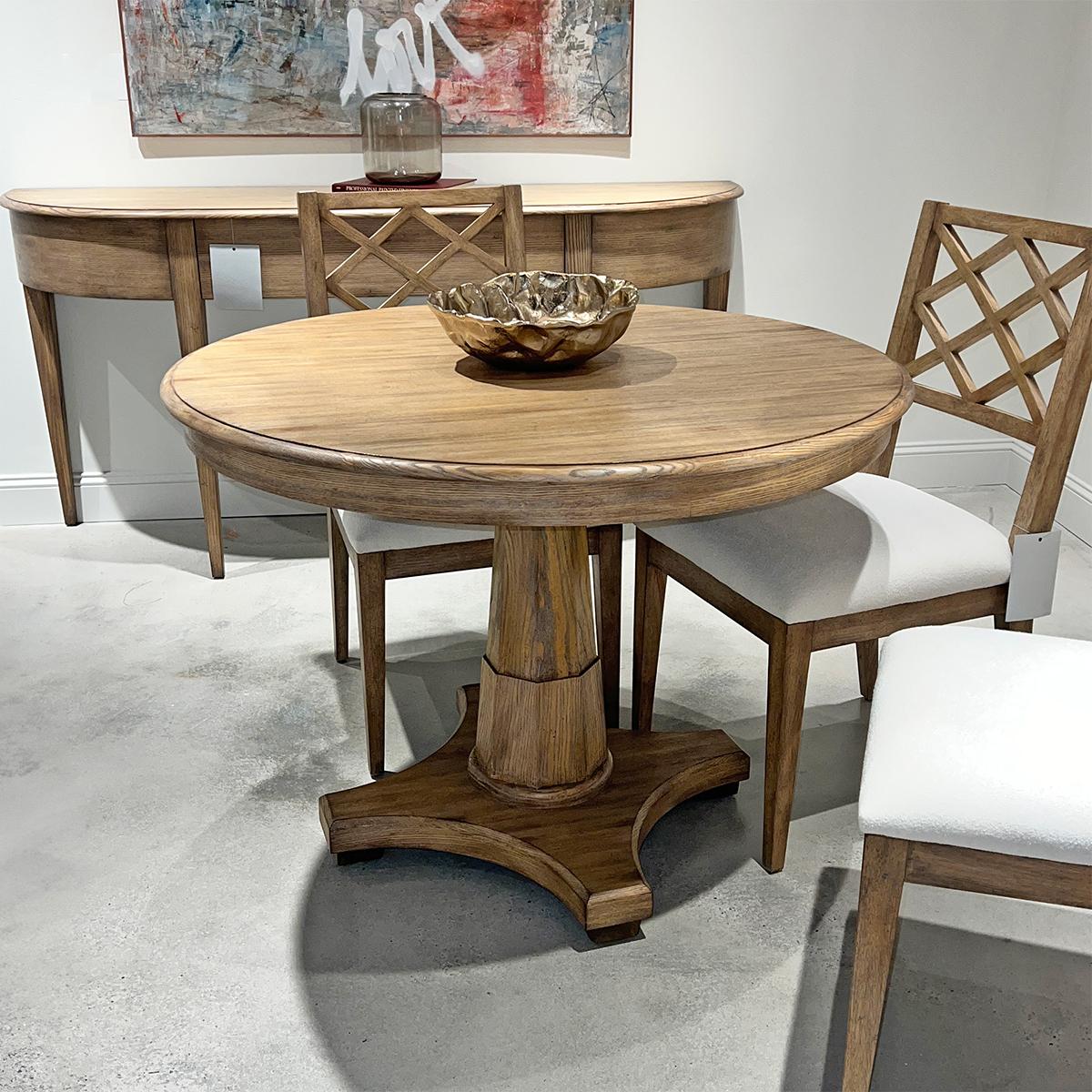Contemporary Classic Empire Center Table, Oatmeal For Sale