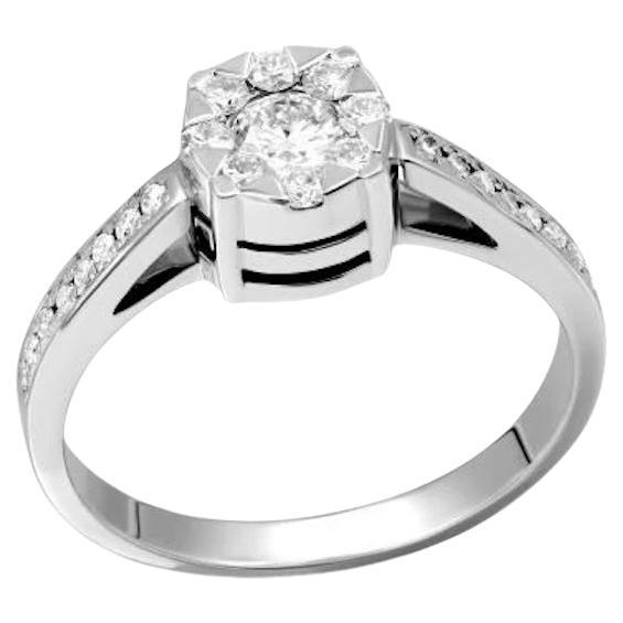 Classic Engagement Diamond White Gold Ring For Her