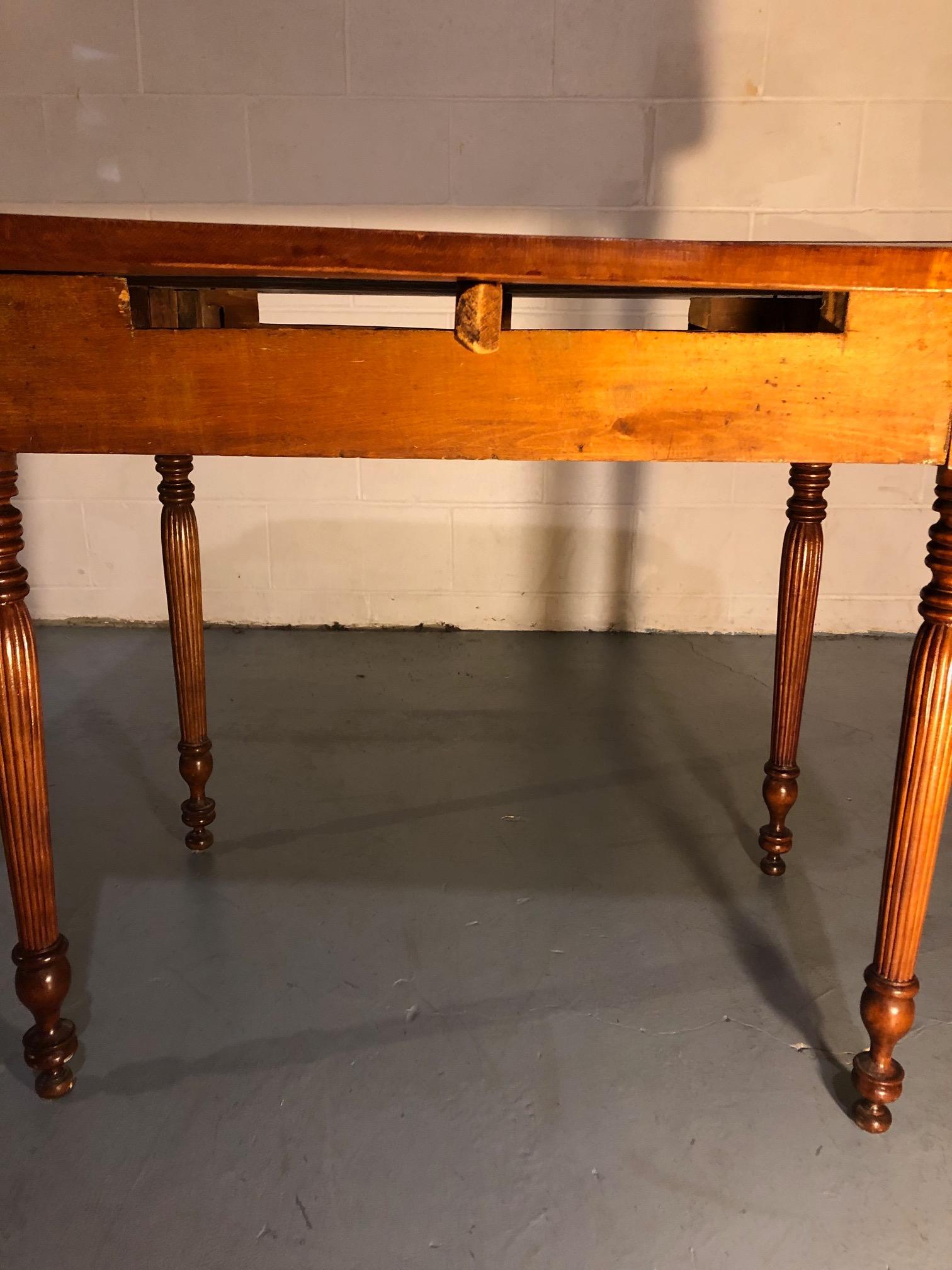 Classic English Cherry Drop-Leaf Table 1