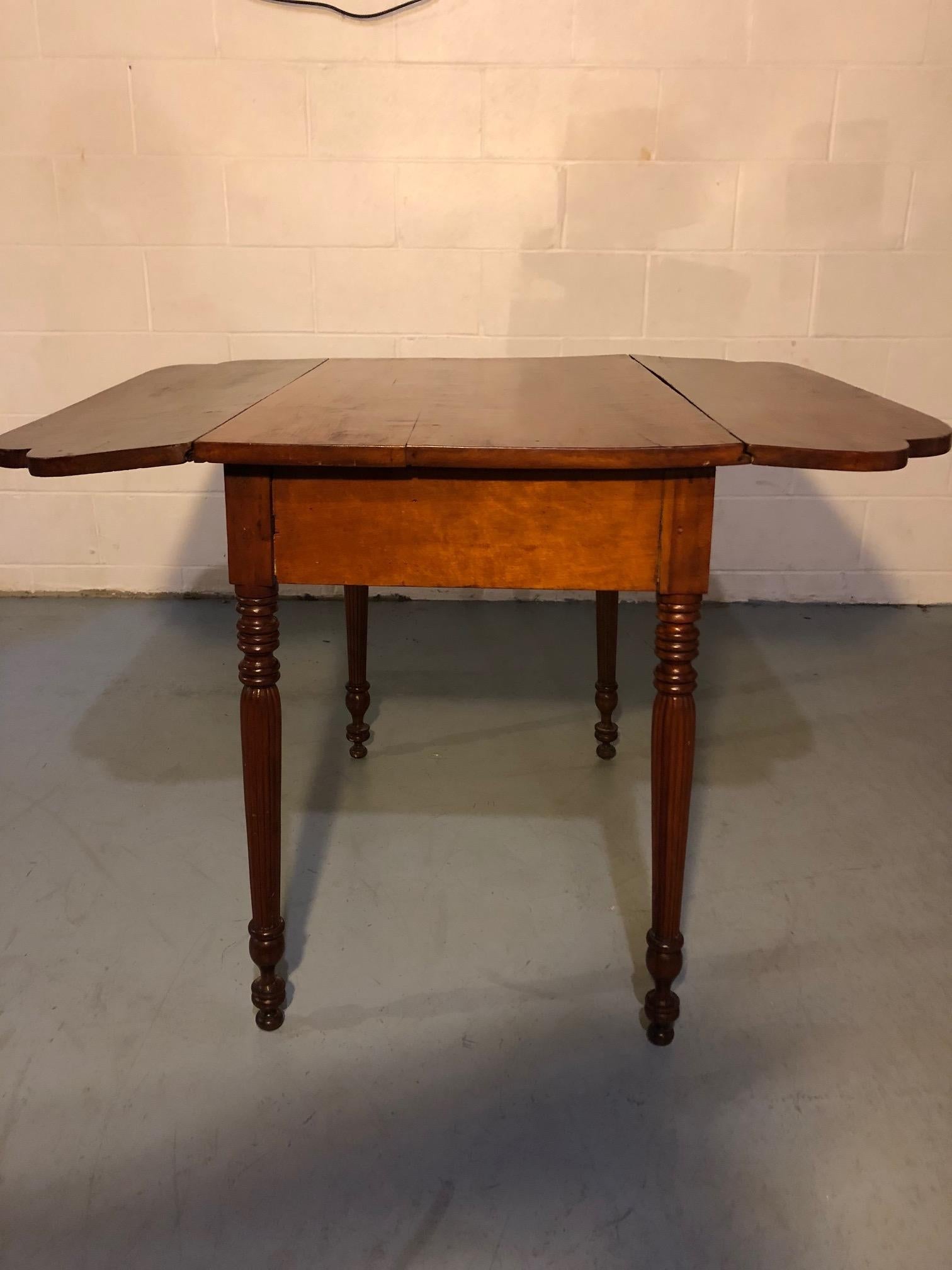 Classic English Cherry Drop-Leaf Table 2