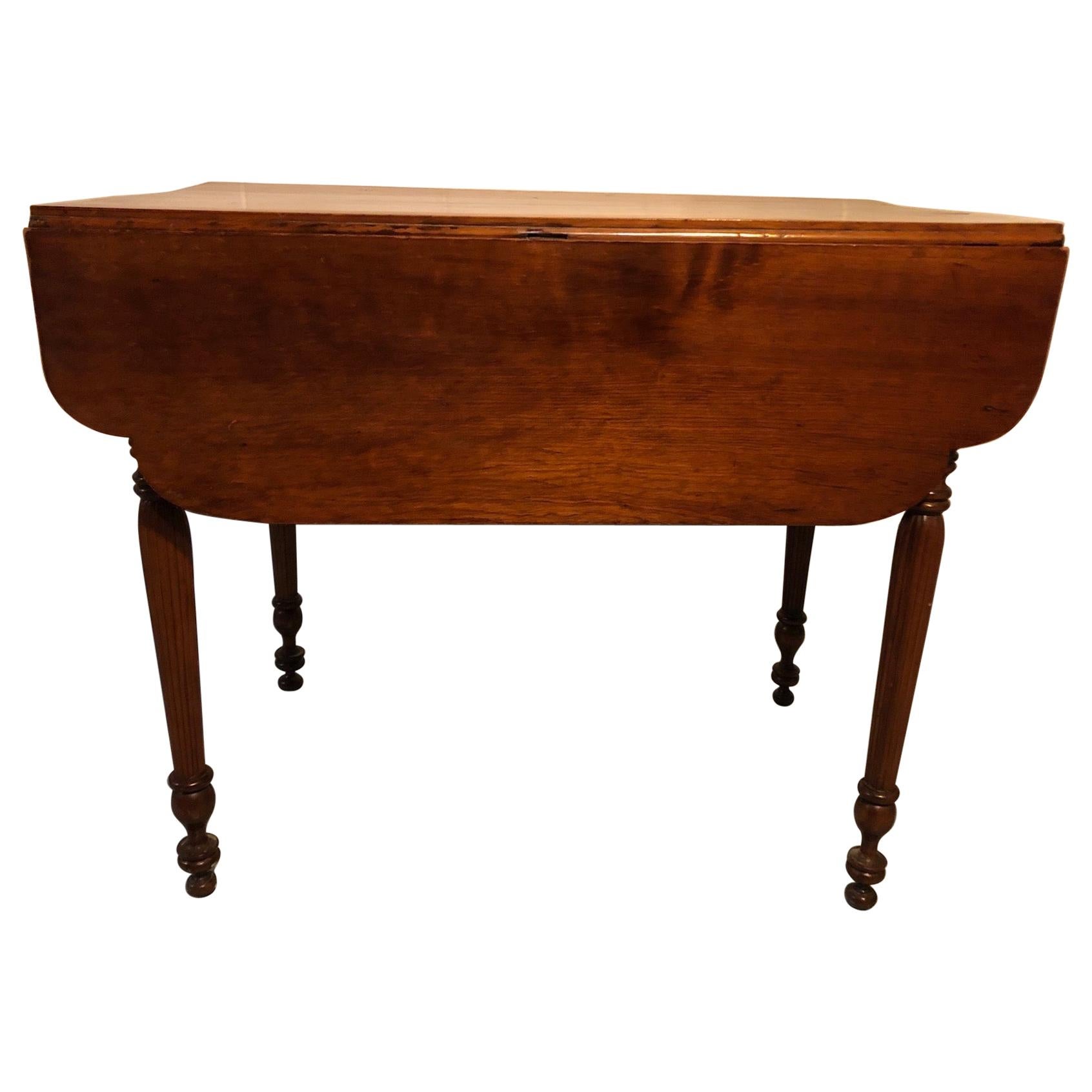 Classic English Cherry Drop-Leaf Table